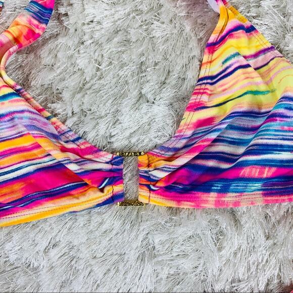 Lauren Ralph Lauren Striped Bright Bikini Small - Picture 2 of 6